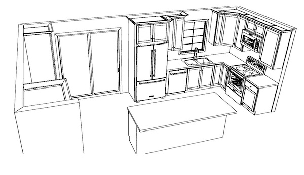 3D Kitchen Design perspective Tecumseh-Adrian-Saline